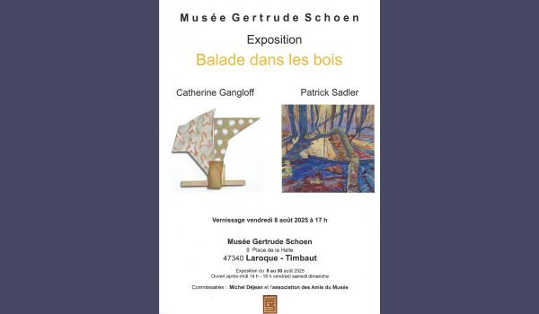 Exposition "Balade dans les bois" au Musée Gertrude Schoen 