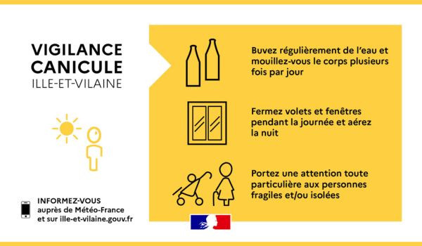PASSAGE EN VIGILANCE JAUNE POUR ÉPISODE DE FORTES CHALEURS