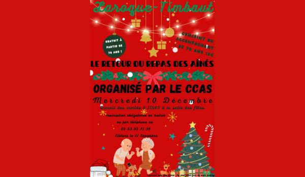 Le traditionnel repas des aînés à Laroque-Timbaut ! 