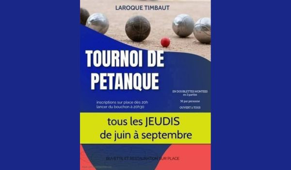 🎯 TOURNOI DE P&Eacute;TANQUE &Agrave; LAROQUE-TIMBAUT ! 🏆⚪🔴