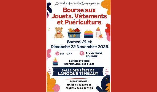 🧸🎲 BOURSE AUX JOUETS, V&Ecirc;TEMENTS & PU&Eacute;RICULTURE 👶👕🧸